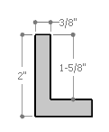 Classic L-shaped 1-1/2 " floater frame. This frame is bright gold with a mirrored finish. The inside base of the frame is high gloss mars black. A very slight horizontal grain pattern is visible in only certain light and viewing angles.