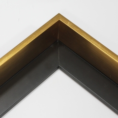 This tall Gold floater frame features a slim 3/8 " profile and a 1-3/4 " depth. The frame comes in a  metallic foil for a modern and classic finish.